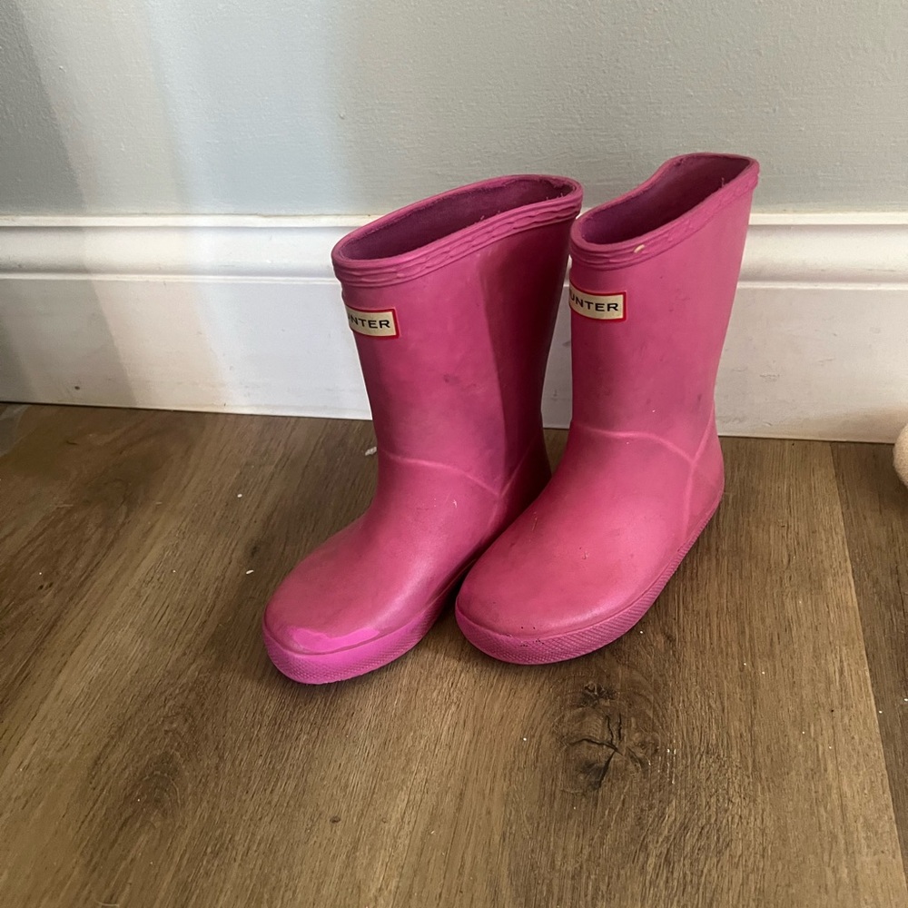 Hunter Pink Rain & Snow Boots Waterproof Mid-Calf